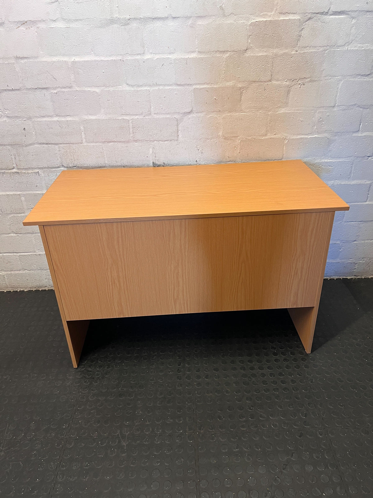Compact Wooden Desk with Lockable Drawers - 2ndhandwarehouse.com