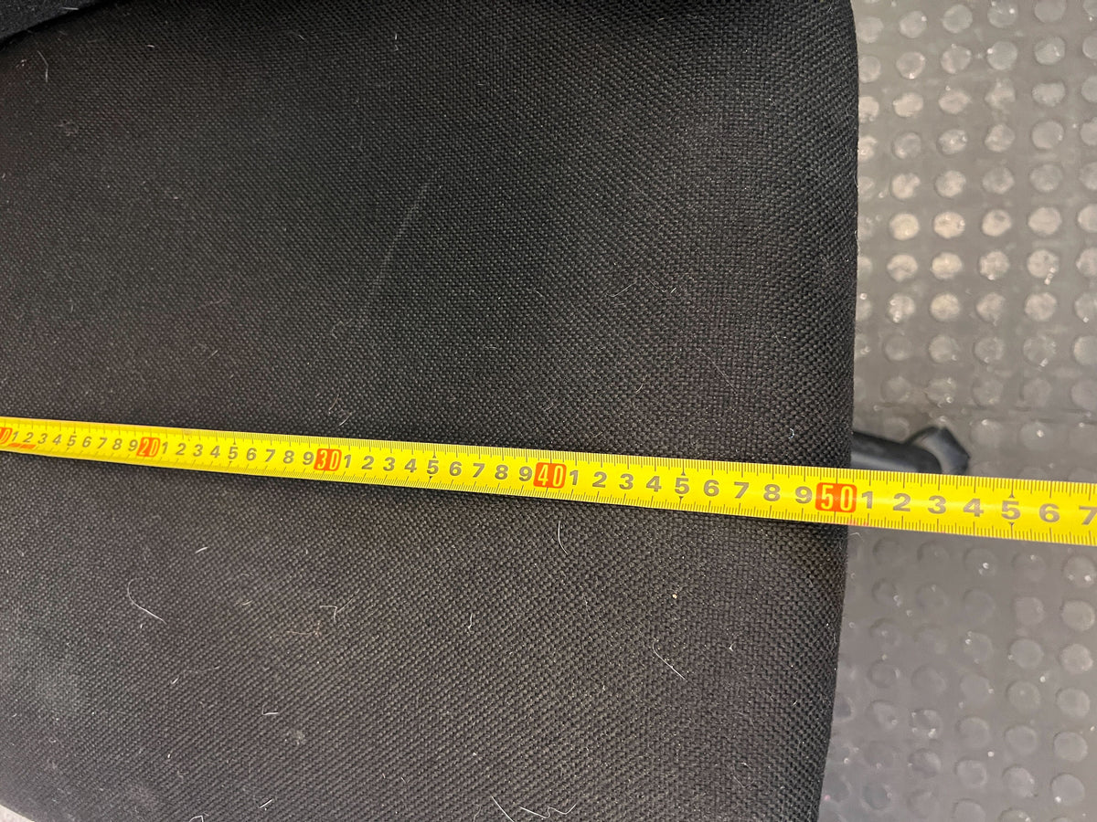 Comfortable Black Fabric Office Chair with Minor Wear