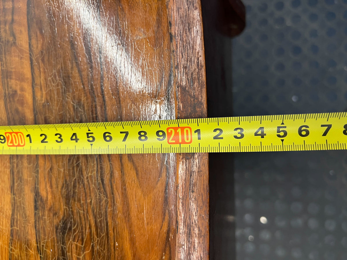 Elegant Vintage Mahogany Wooden Headboard with Shelves and Lamp - REDUCED