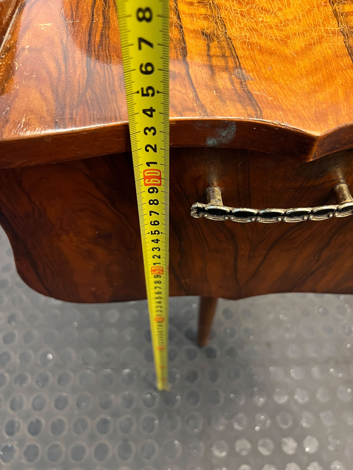 Elegant Vintage Mahogany Wooden Headboard with Shelves and Lamp - REDUCED