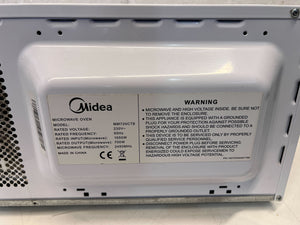 Compact Midea Microwave Oven - White, Functional with Minor Scuffs - REDUCED