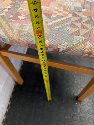 Elegant Wooden Dining Chair with Colorful Fabric Seat - PRICE DROP