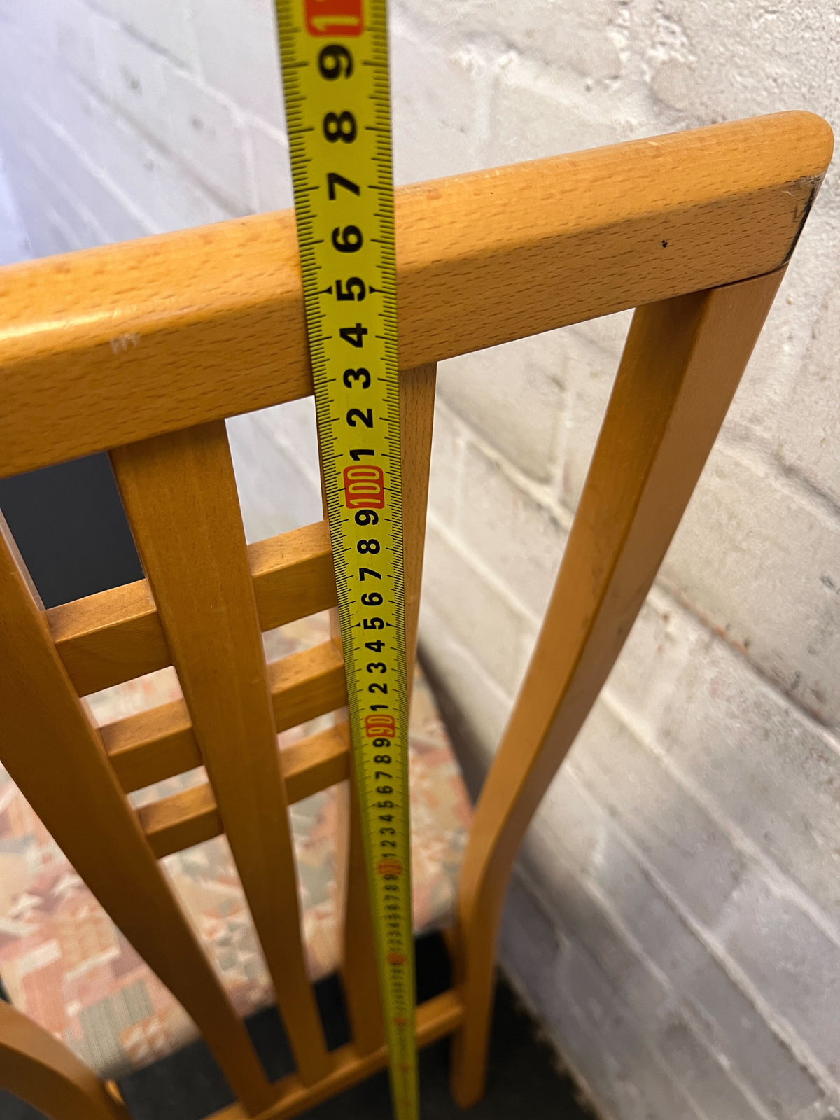 Elegant Wooden Dining Chair with Colorful Fabric Seat - PRICE DROP