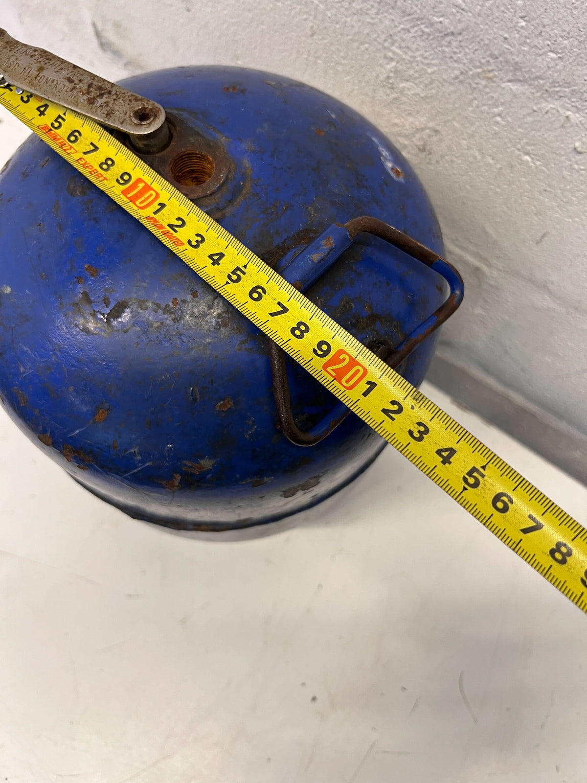 Vintage Blue Gas Cylinder – Functional with Character