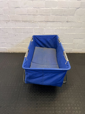 Foldable Blue Canvas Camping Cot – Lightweight & Durable Outdoor Bed