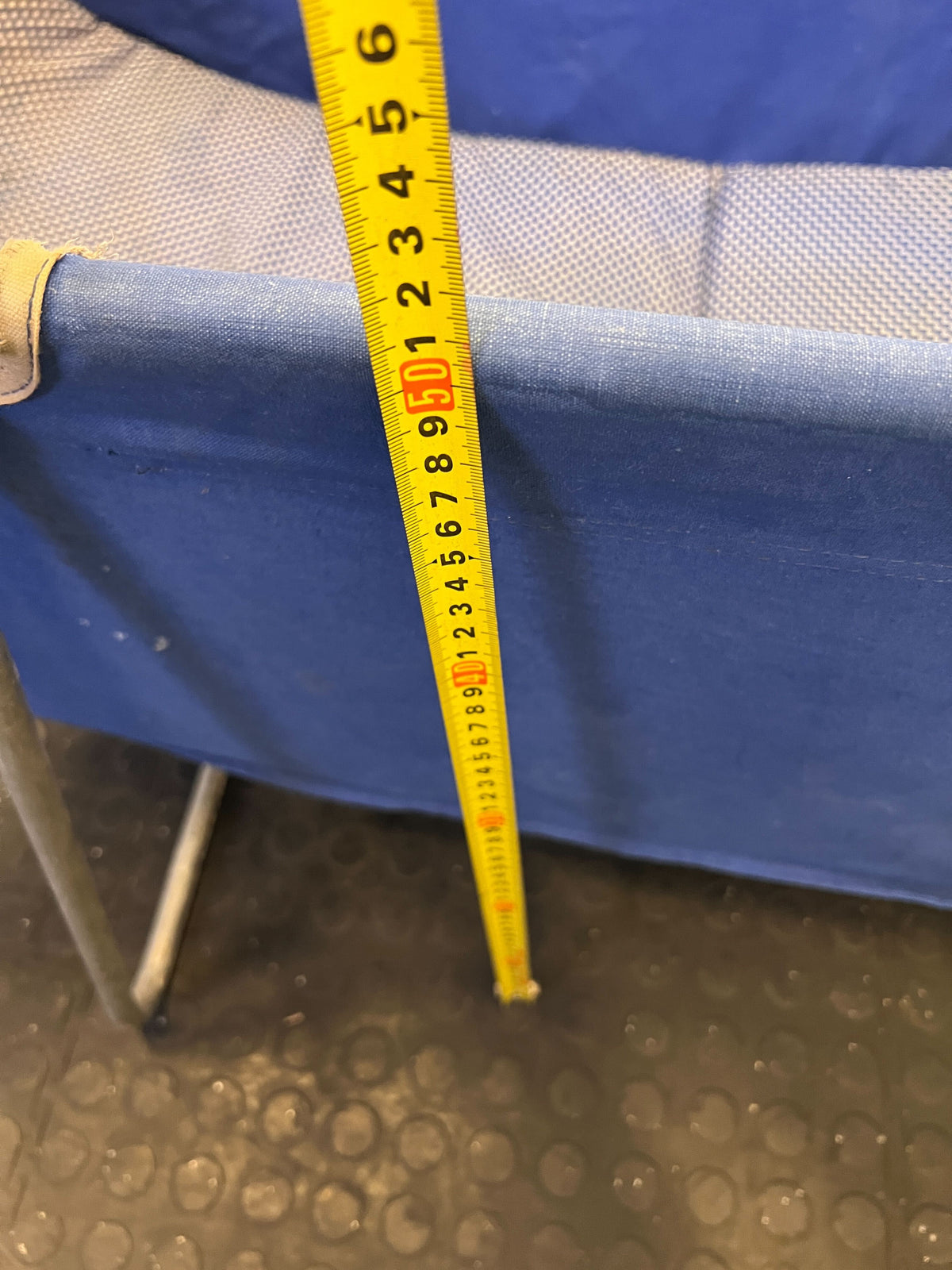 Foldable Blue Canvas Camping Cot – Lightweight & Durable Outdoor Bed