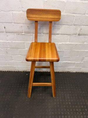 Vintage Wooden Dining Chair - Natural Finish