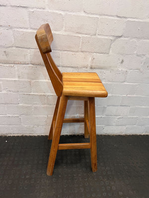 Vintage Wooden Dining Chair - Natural Finish