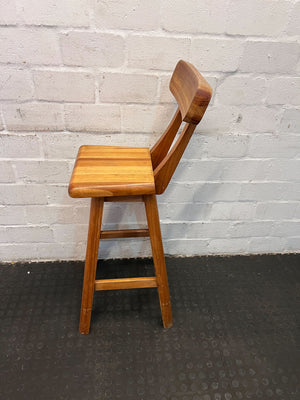 Vintage Wooden Dining Chair - Natural Finish