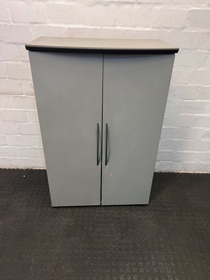 Modern Grey Storage Cabinet - Compact Design, Painted Wood