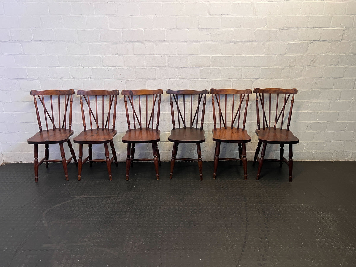 Charming Solid Wood Spindle Back Dining Chair - Minor Wear - PRICE DROP