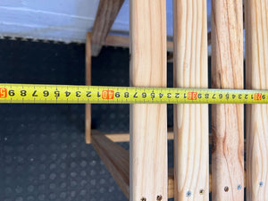 Stylish Wooden Bar Stool - Light Pine, Rustic Design, Minor Scratches