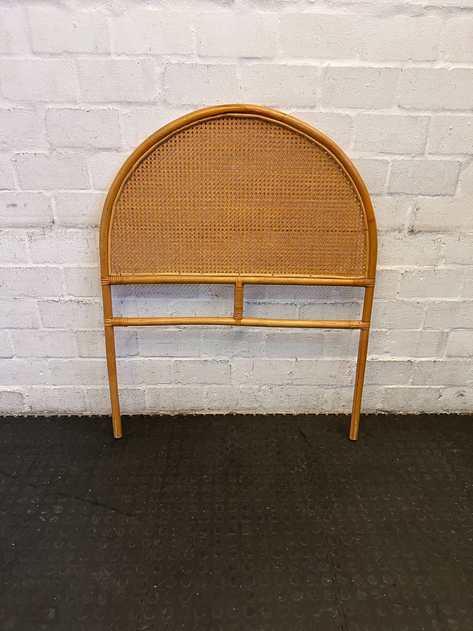 Stylish Rattan Headboard | Natural Bamboo Finish | Minor Wear - REDUCED