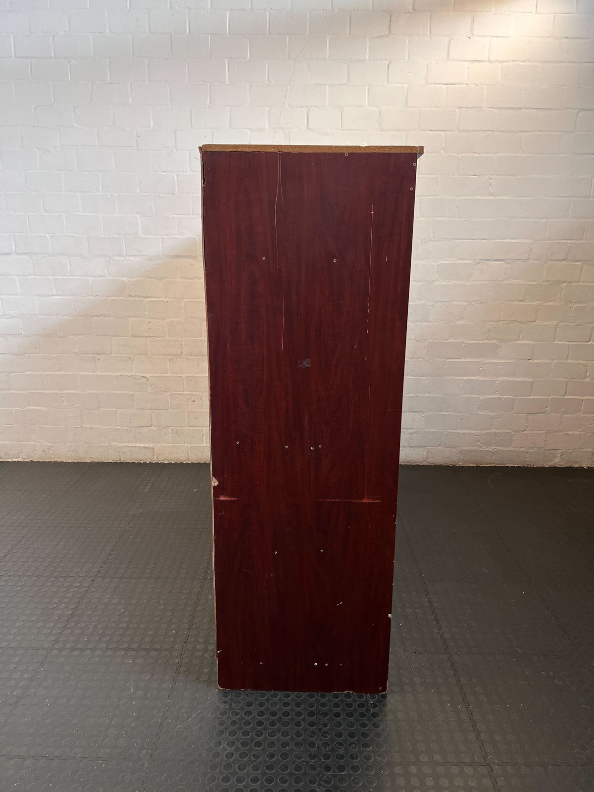 Versatile Cherry Wood Sliding Door Storage Cabinet