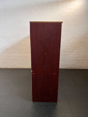 Versatile Cherry Wood Sliding Door Storage Cabinet