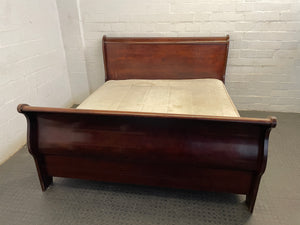 SUPER KING SLEIGH BED WITH SEALY MATTRESS
