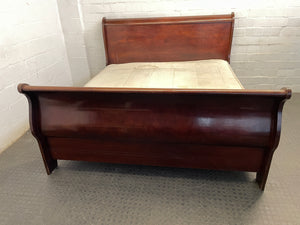 SUPER KING SLEIGH BED WITH SEALY MATTRESS