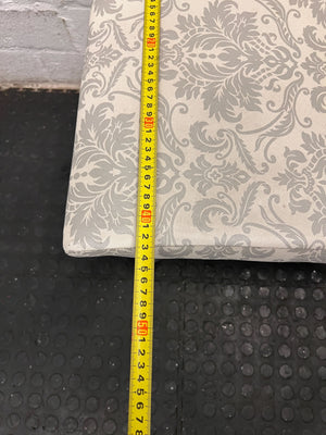 Elegant Grey Patterned Dining Chair with Minor Wear & Sturdy Frame - PRICE DROP