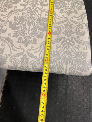 Elegant Grey Patterned Dining Chair with Minor Wear & Sturdy Frame - PRICE DROP