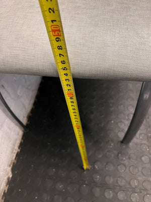 Stylish Grey Upholstered Dining Chair with Metal Legs - PRICE DROP