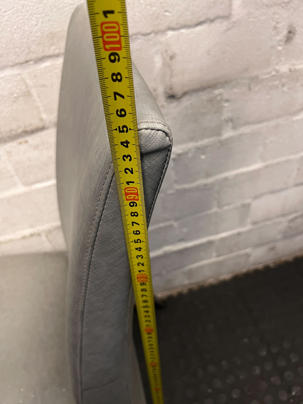 Stylish Grey Upholstered Dining Chair with Metal Legs - PRICE DROP