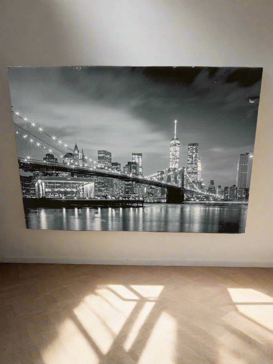 Black and White Cityscape Wall Art Print 40 x 30cm