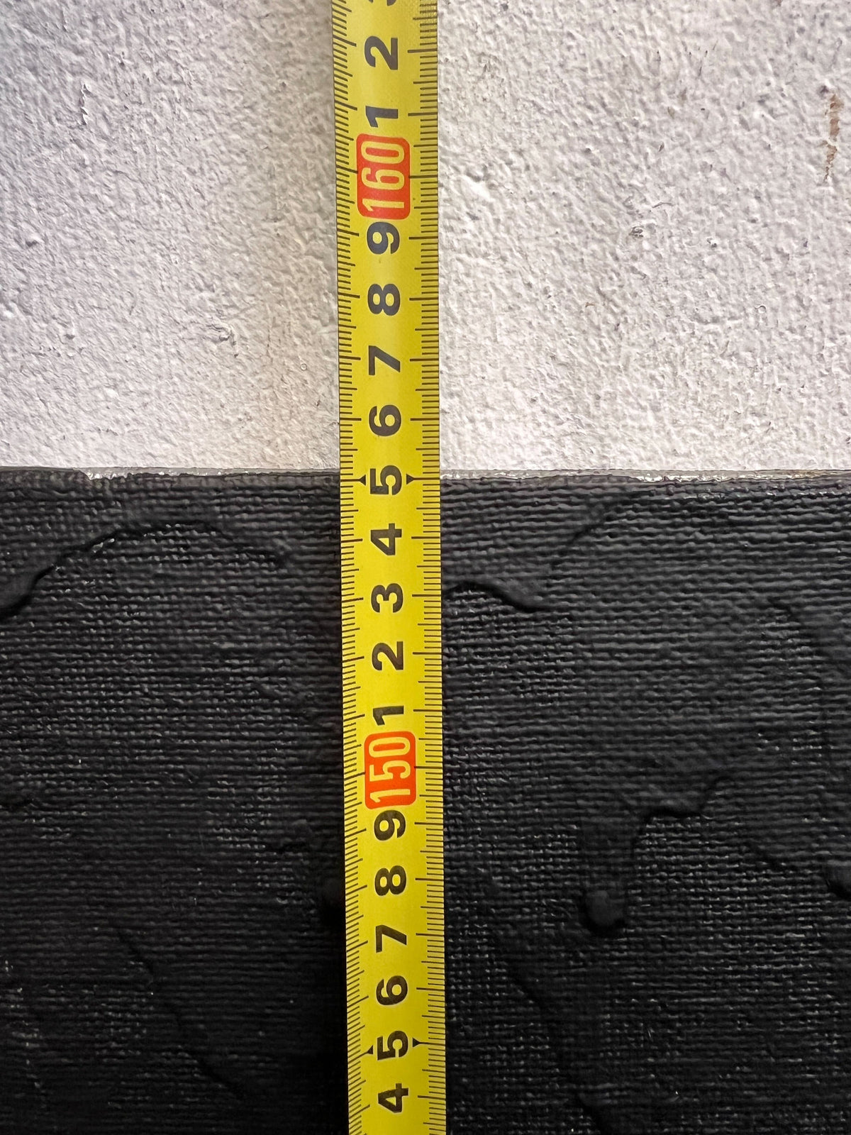 Abstract Silver and Black Wall Art – Unique Texture, Minor Wear