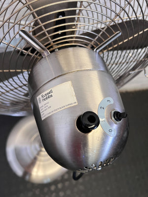 Stylish Silver Stand-Up Fan by Russell Hobbs - Minor Wear