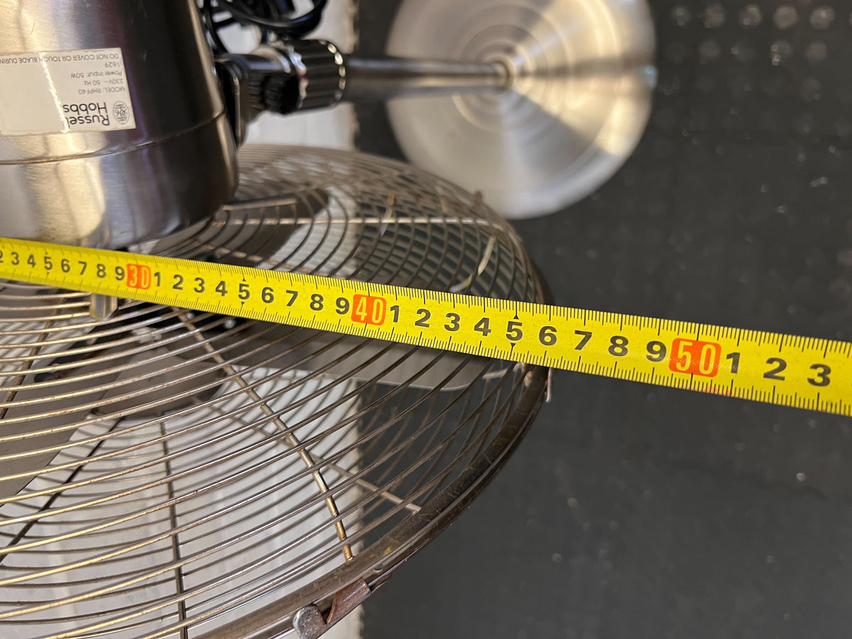 Stylish Silver Stand-Up Fan by Russell Hobbs - Minor Wear