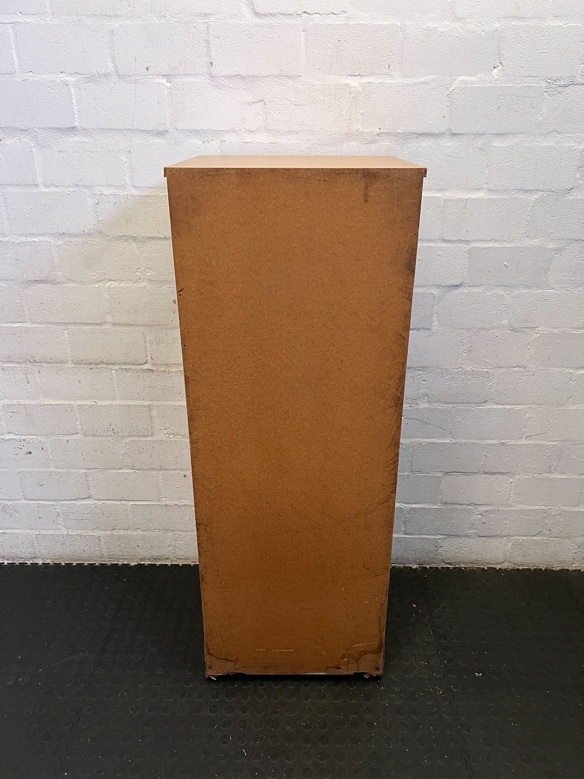 Stylish Light Wood 4-Drawer Storage Cabinet with Minor Wear