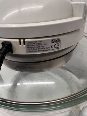 Versatile Glass Halogen Oven - White, Minor Scratches