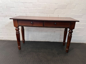 Elegant Mahogany Console Table with Two Drawers – Vintage Charm