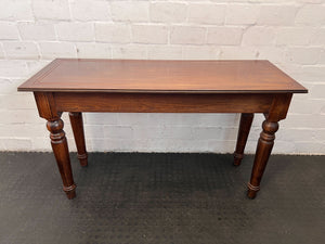 Elegant Mahogany Console Table with Two Drawers – Vintage Charm