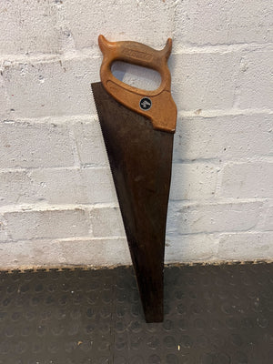 Vintage Handsaw with Wooden Handle – Well-Maintained Tool - 2ndhandwarehouse.com