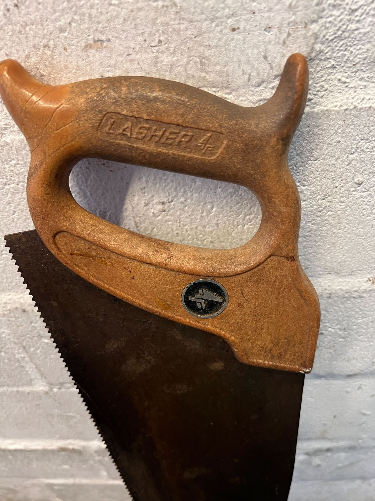 Vintage Handsaw with Wooden Handle – Well-Maintained Tool - 2ndhandwarehouse.com