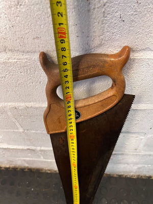 Vintage Handsaw with Wooden Handle – Well-Maintained Tool - 2ndhandwarehouse.com