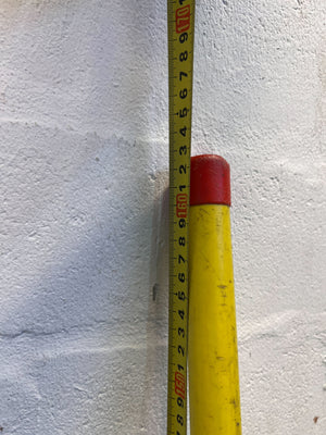 Durable Yellow and Orange Push Broom with Minor Wear - 2ndhandwarehouse.com