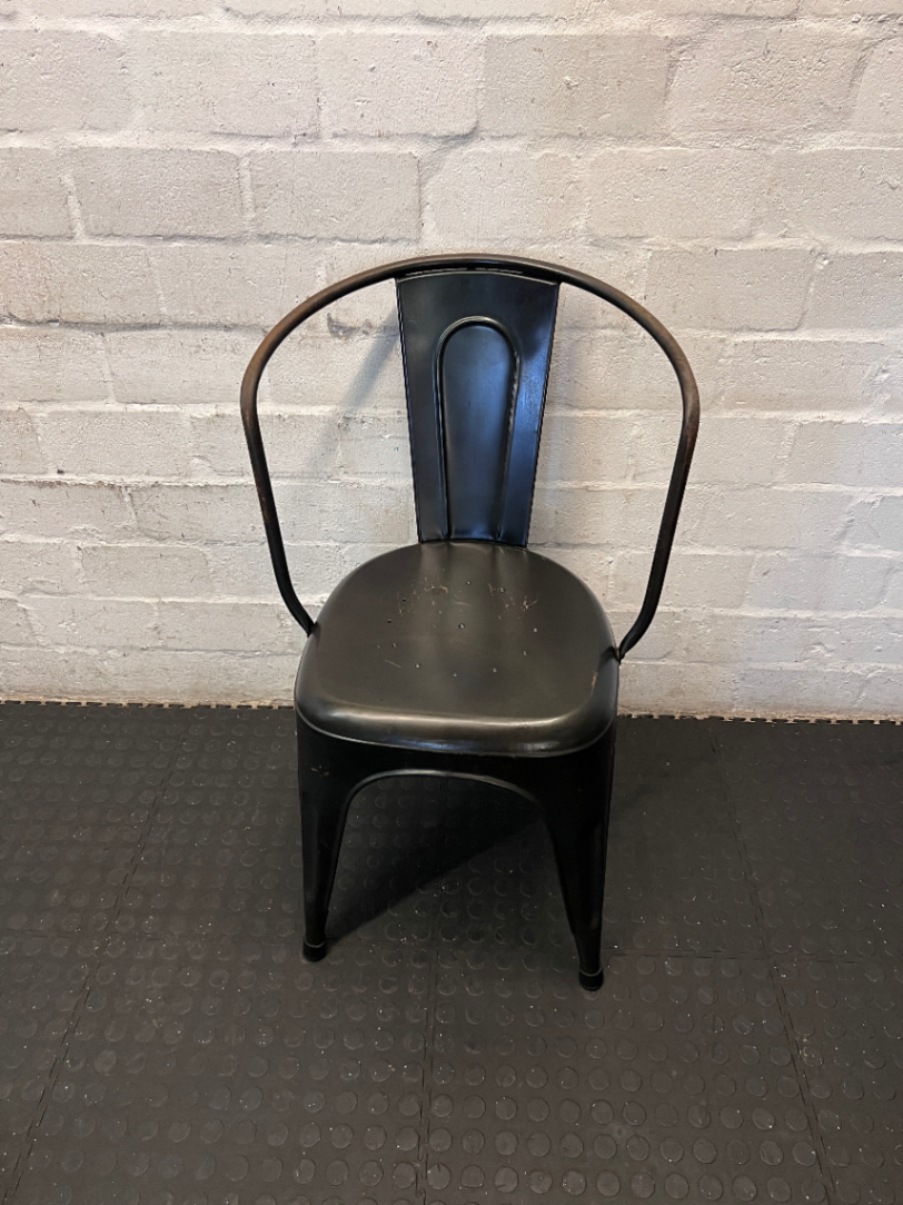 Industrial Metal Armchair - Distressed with Rusting Finish - 2ndhandwarehouse.com