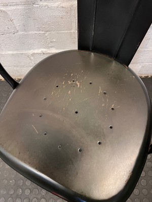 Industrial Metal Armchair - Distressed with Rusting Finish - 2ndhandwarehouse.com