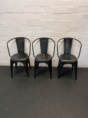 Industrial Metal Armchair - Distressed with Rusting Finish - 2ndhandwarehouse.com