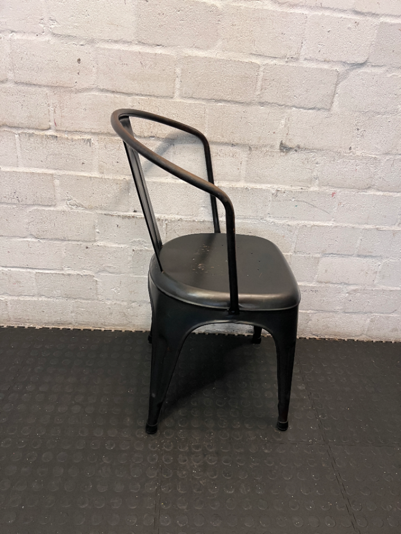 Industrial Metal Armchair - Distressed with Rusting Finish - 2ndhandwarehouse.com