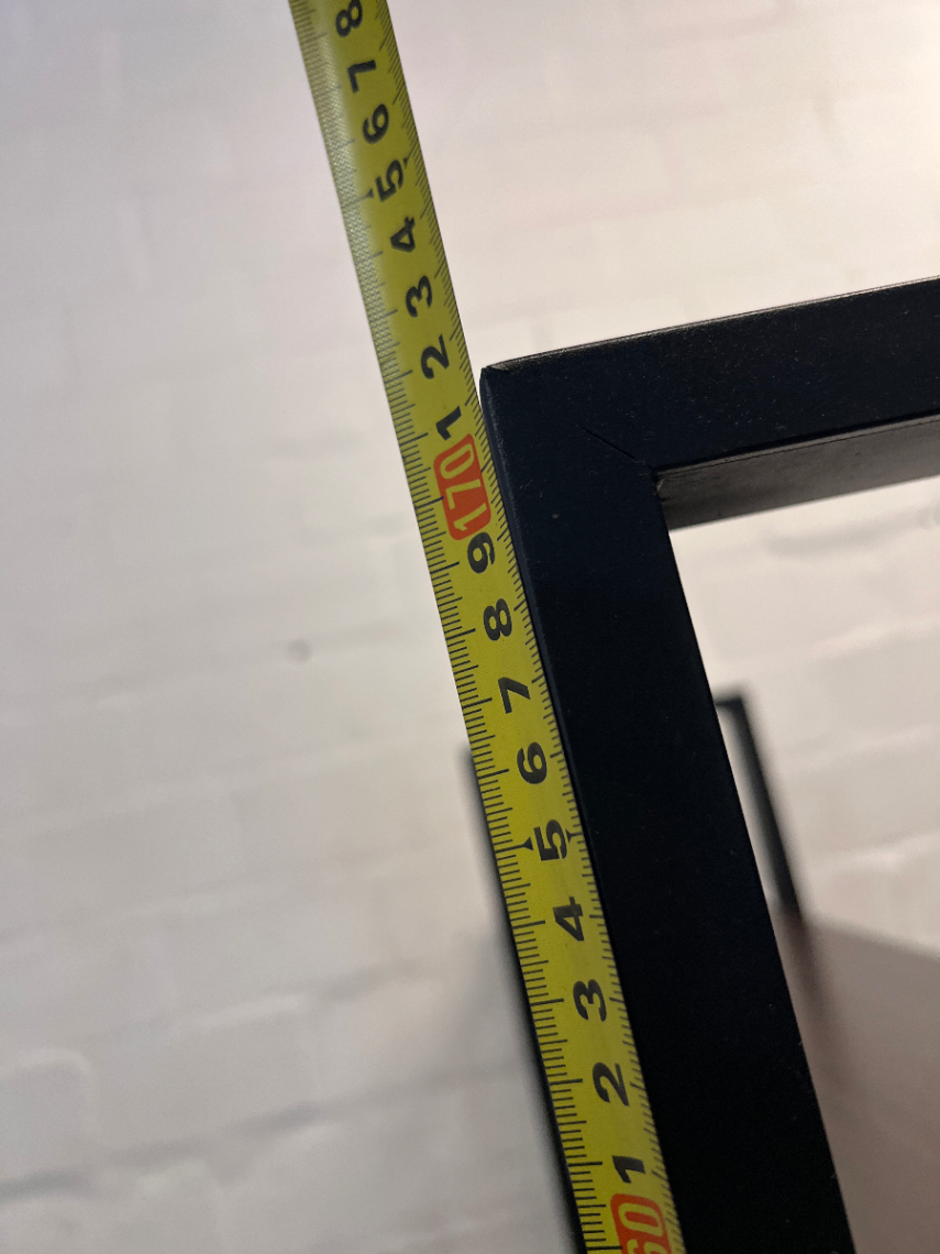 Industrial Style Dark Brown Wood and Metal Bookshelf — Good Working Order