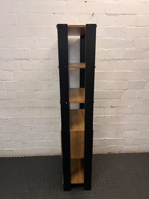 Industrial Style Laminate Bookshelf with Storage Box — Fair Overall Condition