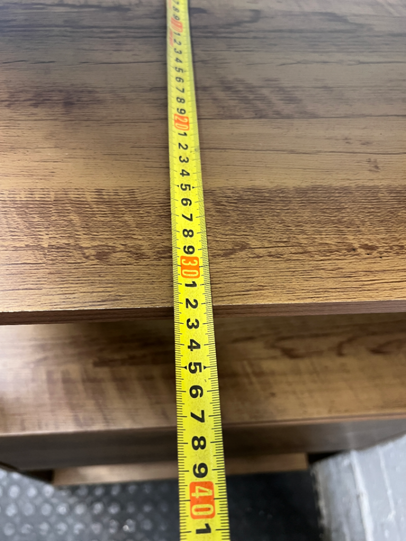 Industrial Style Laminate Bookshelf with Storage Box — Fair Overall Condition