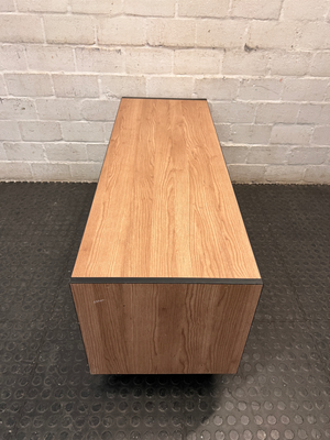 Industrial Style Wood & Black TV Unit with Hairpin Legs