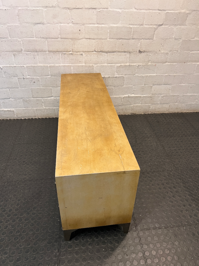 Industrial Wood and Metal TV Unit with Cupboard Doors