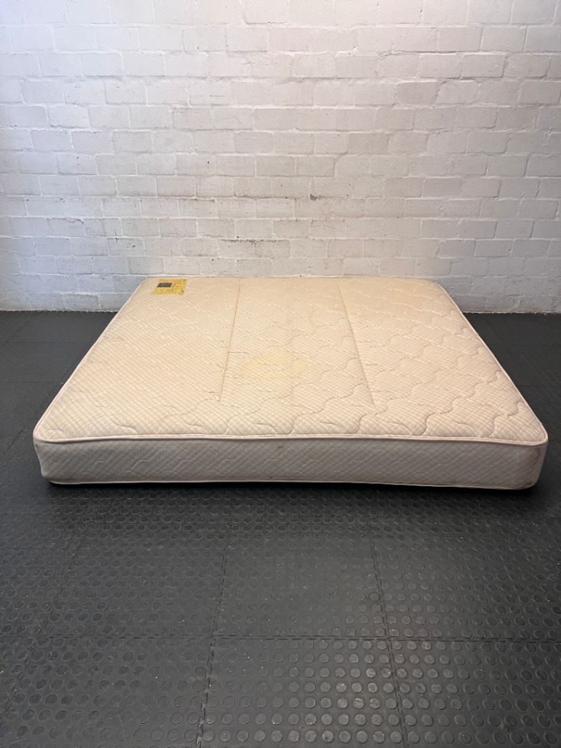 King Size Quilted White Mattress — Good Condition Used Mattress