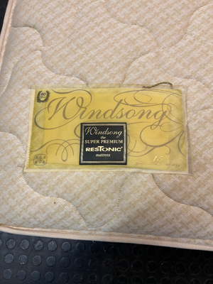 King Size Quilted White Mattress — Good Condition Used Mattress