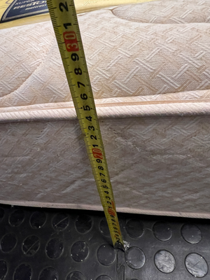 King Size Quilted White Mattress — Good Condition Used Mattress