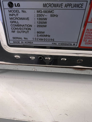 LG Blue Microwave Oven - It Makes a Noise When It Is On - REDUCED